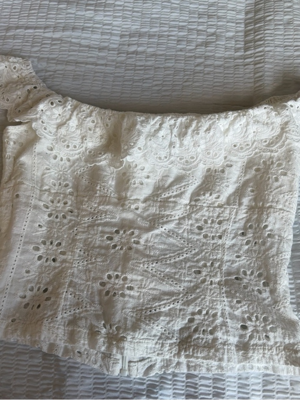 Princess Polly White Eyelet Off-Shoulder Blouse